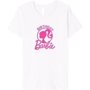 NEW! Barbie Birthday Girl Size Large 14/16 T-Shirt Mattel Amazon Merch on Demand